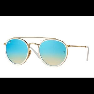 Blue Radient Lens Round Bridge Ray-Ban Sunglasses